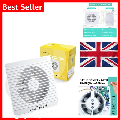 Bathroom extractor fan - fan, 4-inch