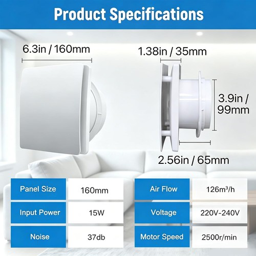 Bathroom extractor fan low - extractor,